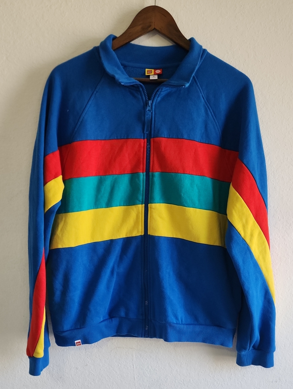 ​LEGO Collection x Target Retro Colorblock Rainbow Zip Track Jacket Sweatshirt M